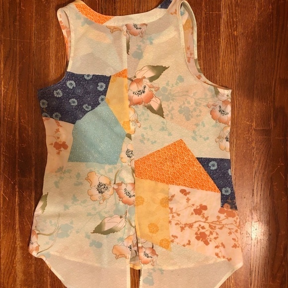 Sanctuary Far East Patchwork Sleeveless Boho Top Small - Picture 6 of 7
